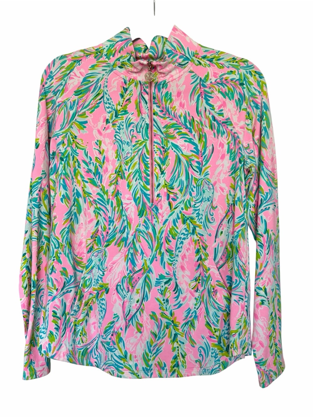 Lilly Pulitzer Pink Mermaid Half-Zip Pullover